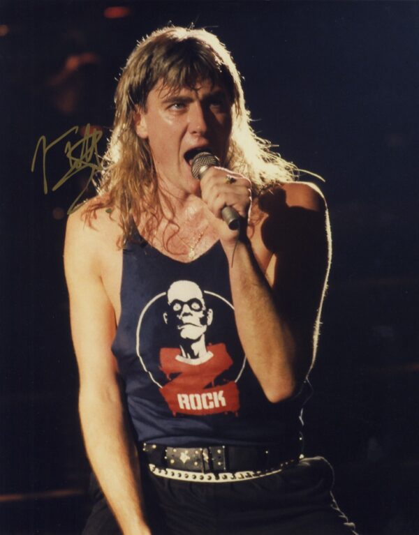 joe elliott def leppard signed photo.shanks autographs