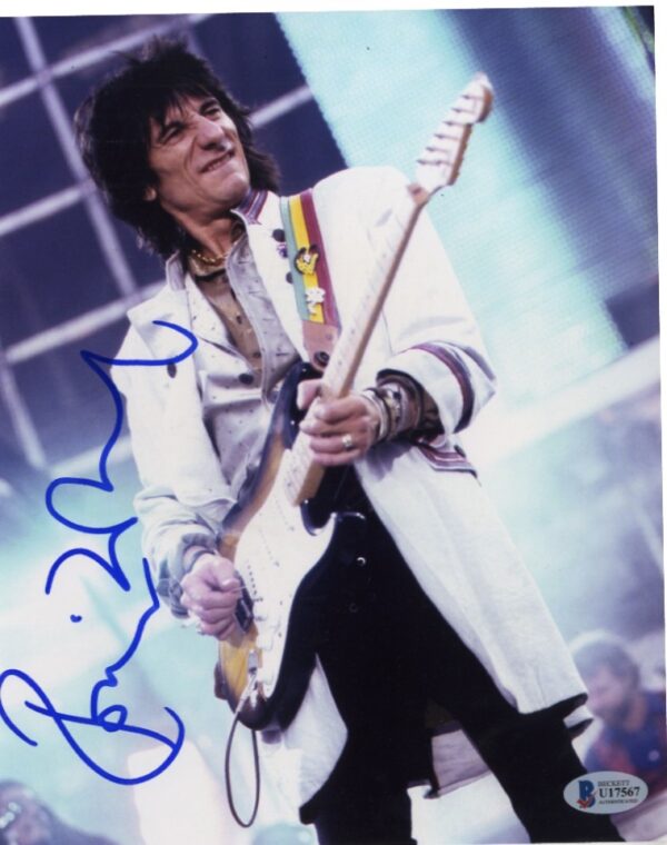 Ronnie Wood Signed photo.rolling stones.shanks autographs