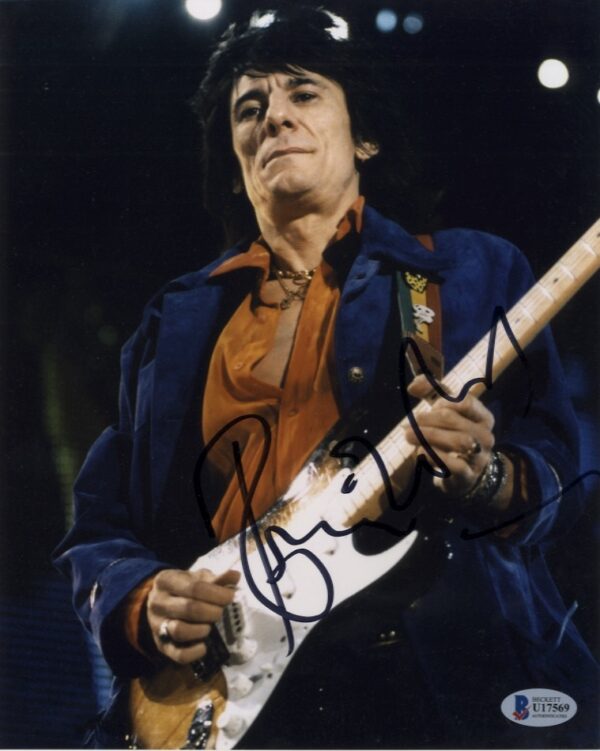 Ronnie Wood Signed photo.rolling stones.shanks autographs