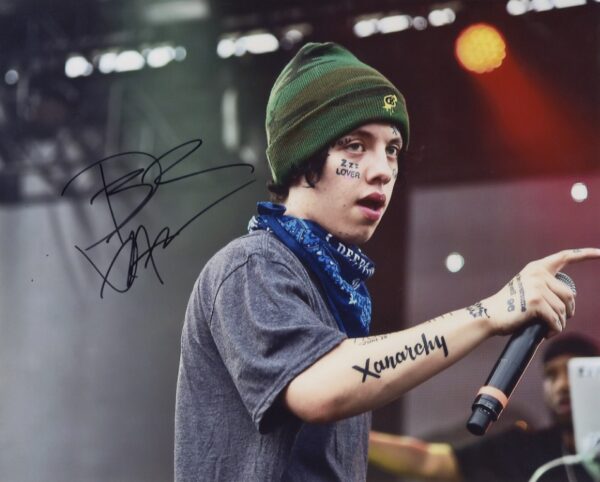 LIL XAN SIGNED PHOTO.SHANKS AUTOGRAPHS