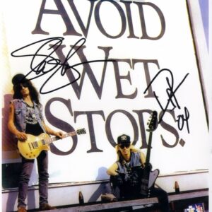 slash and duff mckagen signed photo. shanks autographs