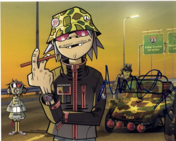 Gorillaz Damon Albern signed photo.Shanks Autographs