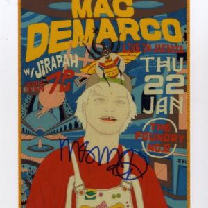 MAC DEMARCO SIGNED PHOTO. SHANKS AUTOGRAPHS. MUSIC