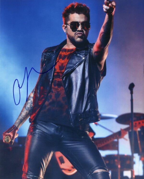 adam lambert signed photo queen