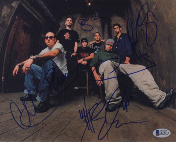 linkin park signed photo chester bennington beckett authenticated.shanks autographs