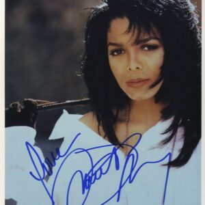 janet jackson signed 8x10 photo. shanks autograhps BAS