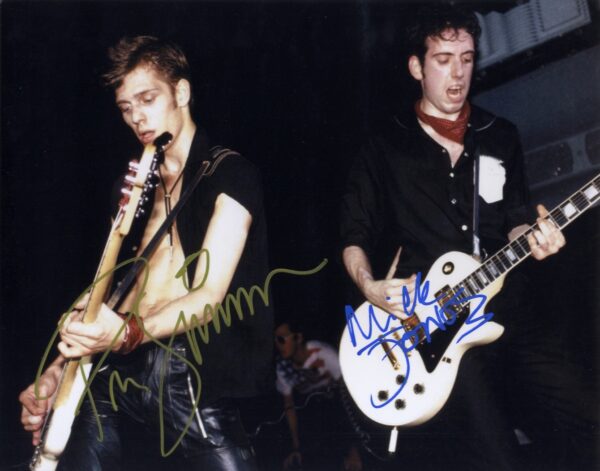 the clash,mick jones & Paul Simonon signed photo.shanks autographs