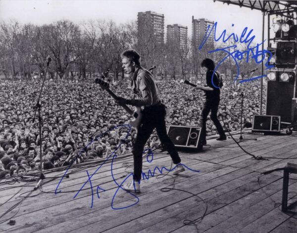 Mick Jones Paul Simonon signed photo.shanks autographs