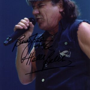 brian johnson signed photo.shanks autographs