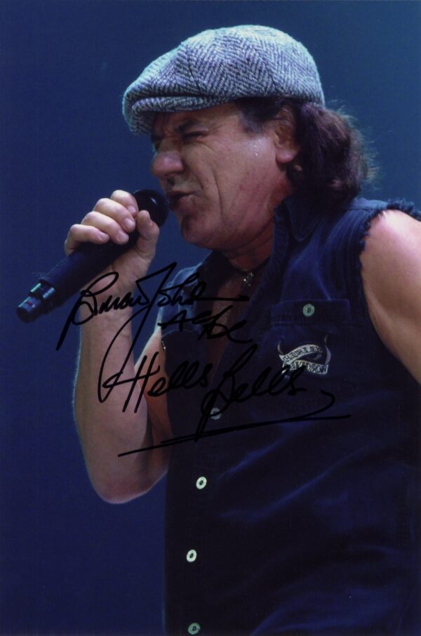 brian johnson signed photo.shanks autographs