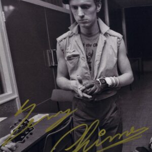 terry Chimes The Clash Signed Photo.Shanks Autographs