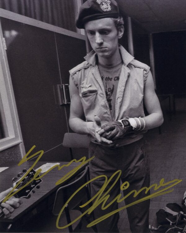 terry Chimes The Clash Signed Photo.Shanks Autographs