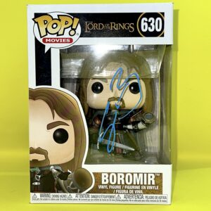 sean bean signed boromir the lord of the rings funko pop.shanks autographs