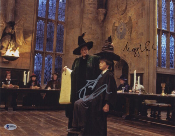 Daniel Radcliffe. maggie smith 11x14 signed photo harry potter Minerva McGonagall