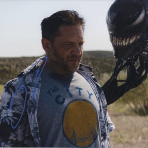 venom signed 11x14 tom hardy photo.shanks autographs