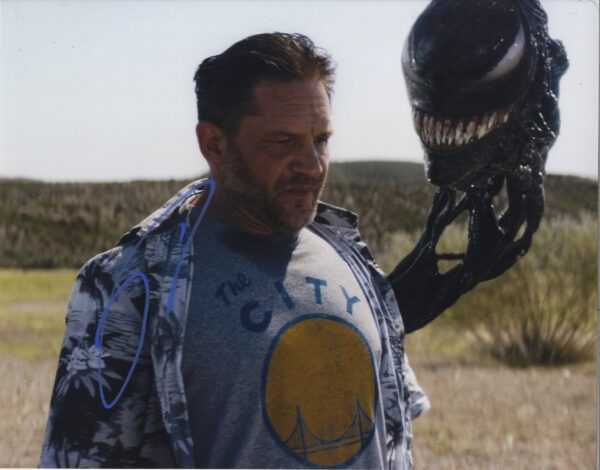 venom signed 11x14 tom hardy photo.shanks autographs