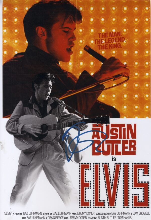 austin butler signed Elvis photo.shanks autographs