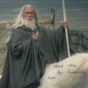 ian mckellen gandalf lord of the rings signed photo.shanks autographs