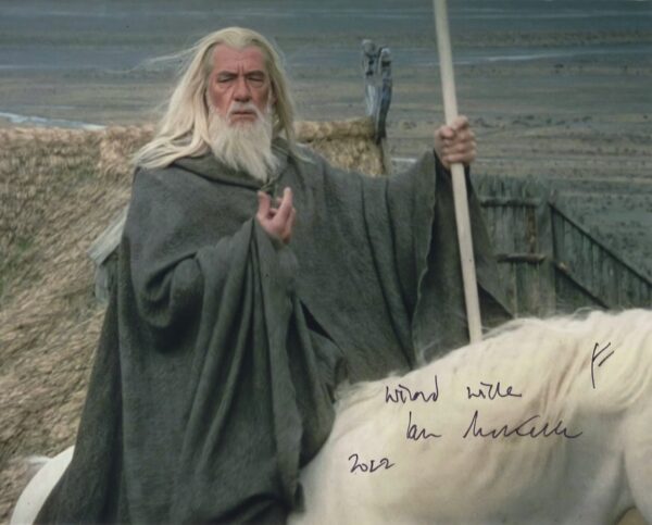 ian mckellen gandalf lord of the rings signed photo.shanks autographs