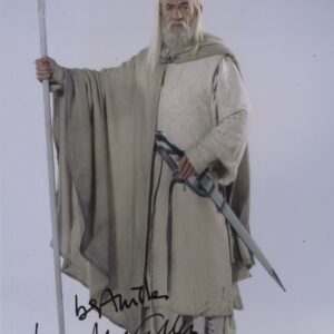 Lord of the rings ian mckellen signed 11x14 photo gandalf lord of the rings , shanks autographs