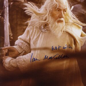 Lord of the rings ian mckellen signed 11x14 photo gandalf lord of the rings , shanks autographs