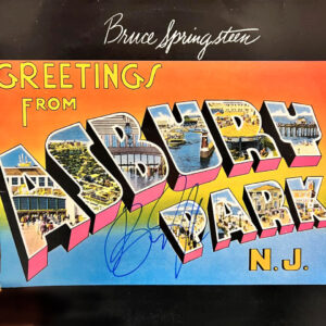 bruce springsteen signed greetings from asbury park vinyl record.