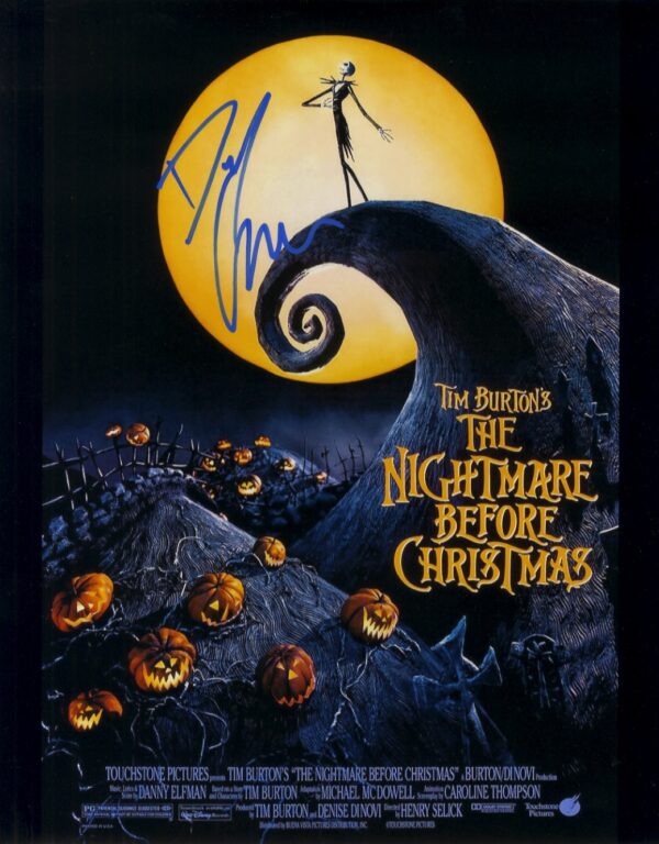 jack skellington danny elfman the nightmare before christmas signed photo. SHANKS AUTOGRAPHS