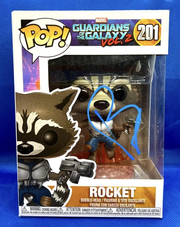 Bradley Cooper Rocket Racoon digned pop marvel guardians of the galaxy