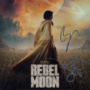 zak snyder ,sofia boutella rebel moon signed photo.shanks autographs