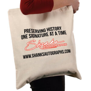 shanks autographs tote bag, record bag essential