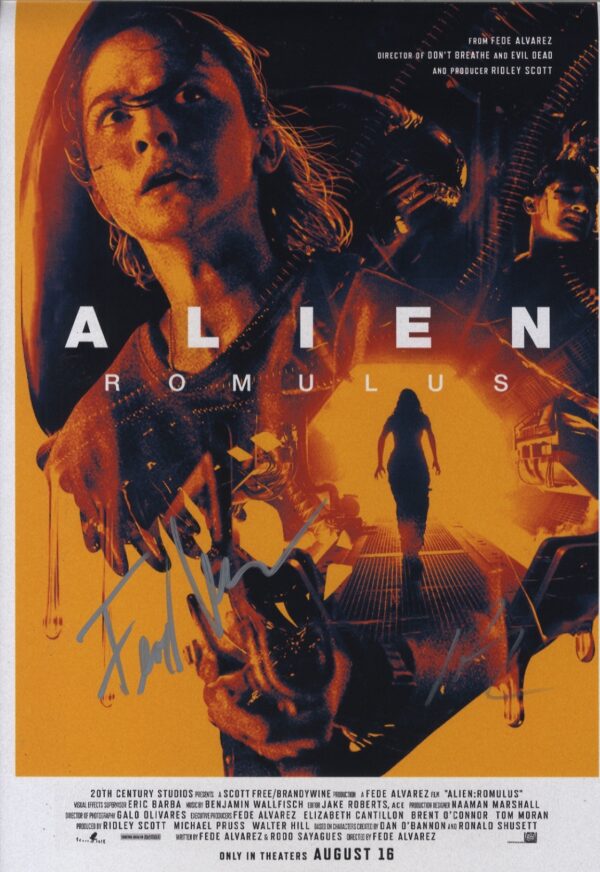 fede alvarez signed Alien Romulus 12x18