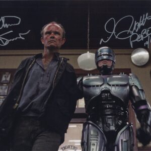 Kurtwood Smith Peter weller , robocop signed photo combo aftal, shanks autographs
