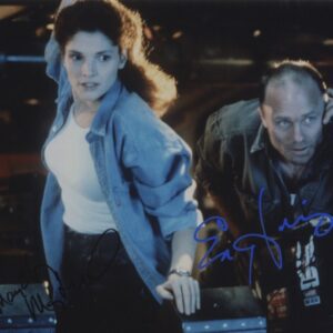 The Abyss mary elizabeth mastrantonio, Ed Harris signed photo.shanks autographs