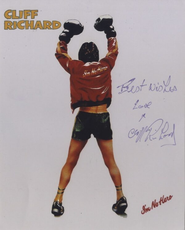 cliff richard signed 8x10 photo