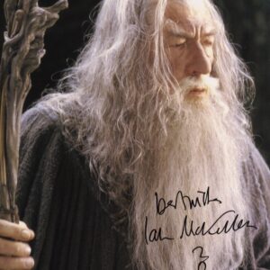 Lord of the rings ian mckellen signed 11x14 photo gandalf lord of the rings , shanks autographs