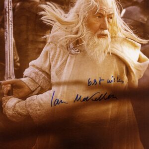 Lord of the rings ian mckellen signed 11x14 photo gandalf lord of the rings , shanks autographs