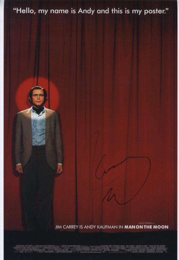 jim carrey signed photo 12x18.shanks autographs