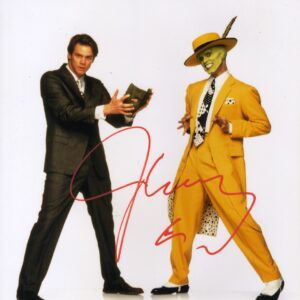 Jim Carrey singed The Mask aftal Authentication.shanks autographs