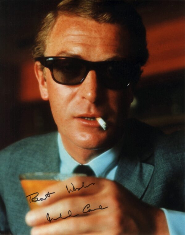 michael caine singed photo.shanks autographs