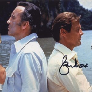 ROGER MOORE SIGNED JAMES BOND 007 AFTAL AUTHENTICATION.