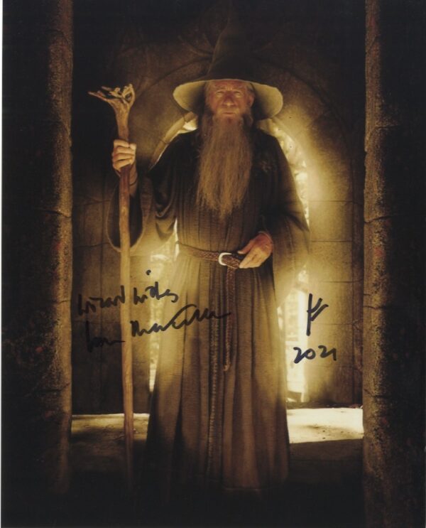 ian mckellen gandalf signed photo.shanks autographs