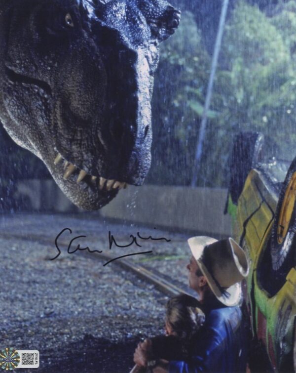 sam neill jurassic Park signed photo.shanks autographs. aftal authentication