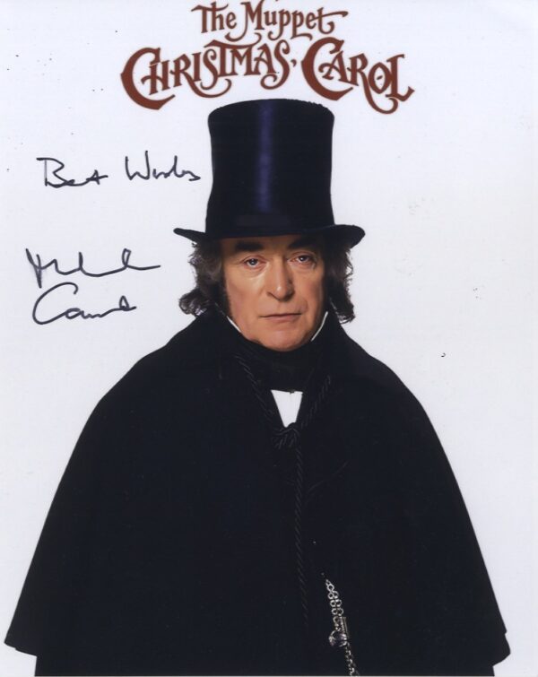 muppets christmas carol michael caine signed photo.shanks autographs