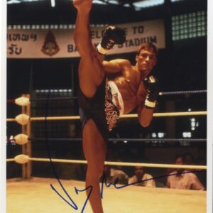 jean claude van damme signed phtoo shanks autographs.aftal authentication