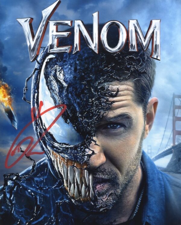 Tom hardy signed Venom photo.shanks autographs