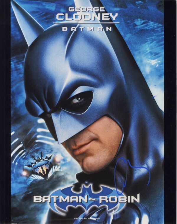 george clooney BATMAN Signed photograph.shanks autographs