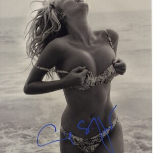 claudia schiffer signed photo glamour model, shanks autographs