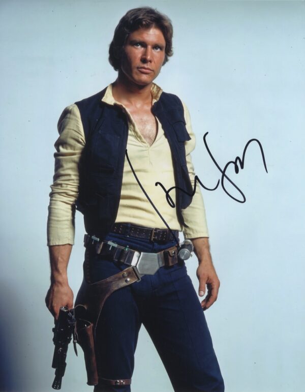 HARRISON FORD signed star wars photo with jsa authentication.shanks autographs