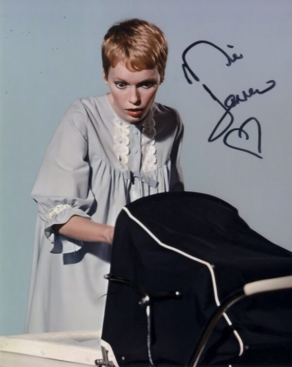 mia farrow signed photo.shanks autographs