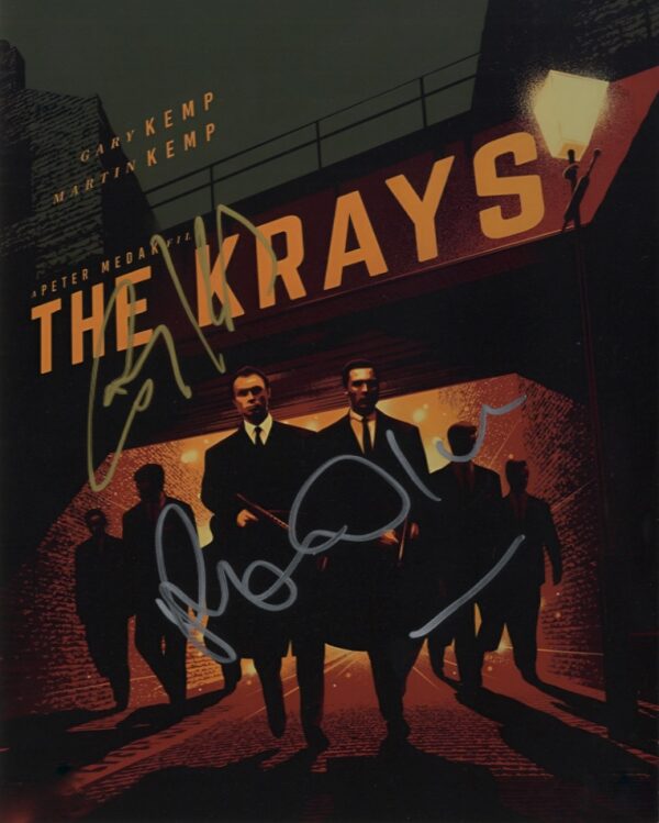 THE KRAYS Martin & gary kemp signed photo.shanks autographs